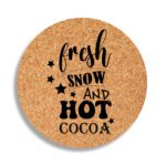 16. Text Customized Christmas Coaster - Round