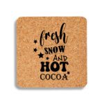 16. Text Customized Christmas Coaster - Square