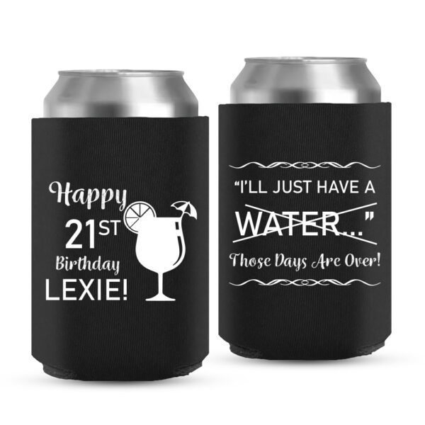 17. Birthday Koozies - Black