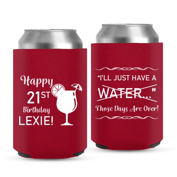 17. Birthday Koozies - Red