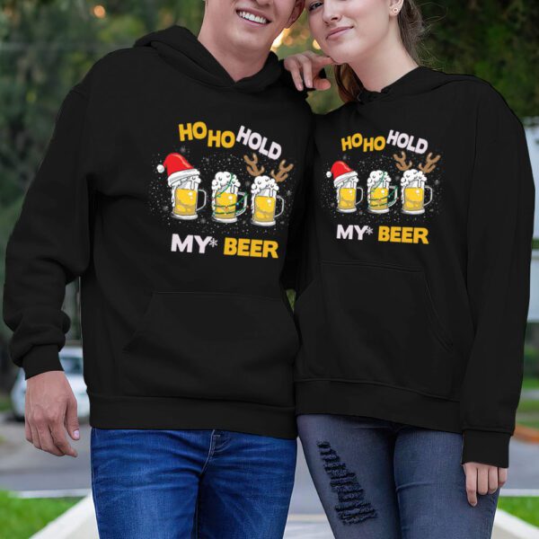 18. Funny Personalized Christmas Hoodies For Couple