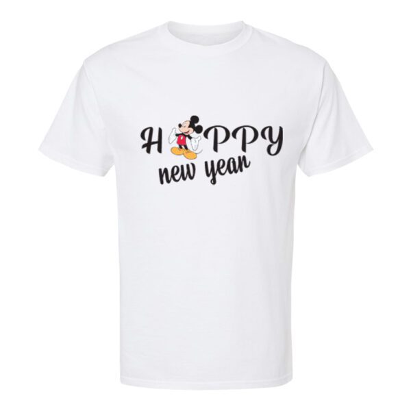 18. Happy New T-shirts Customized - White