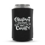 18. Personalized Christmas Koozies - Black