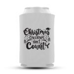 18. Personalized Christmas Koozies - White