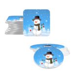 18. Snowman Customized Christmas Coaster - Featured