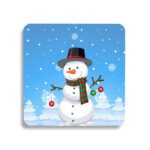18. Snowman Customized Christmas Coaster - Square