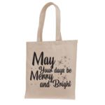 18. Text Customized Tote Bags For Christmas - Natural