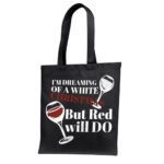 19. Black Funny Christmas Tote Bags