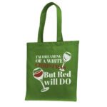 19. Green Funny Christmas Tote Bags