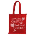 19. Red Funny Christmas Tote Bags