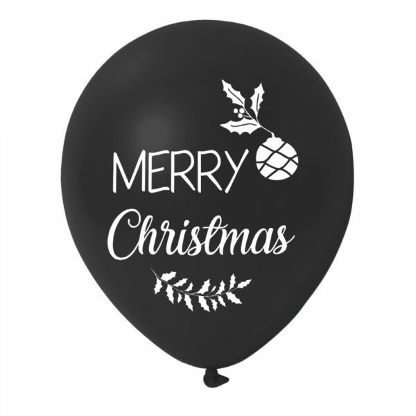 2. Custom Christmas Balloons - Black