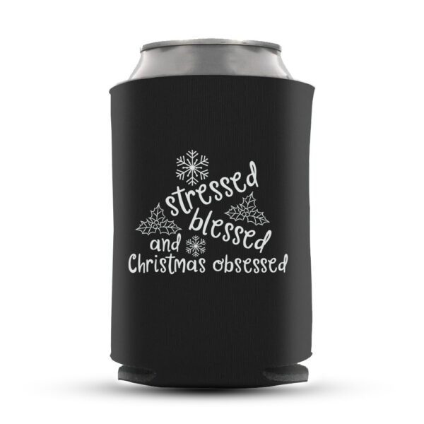 2. New Custom Christmas Koozies - Black