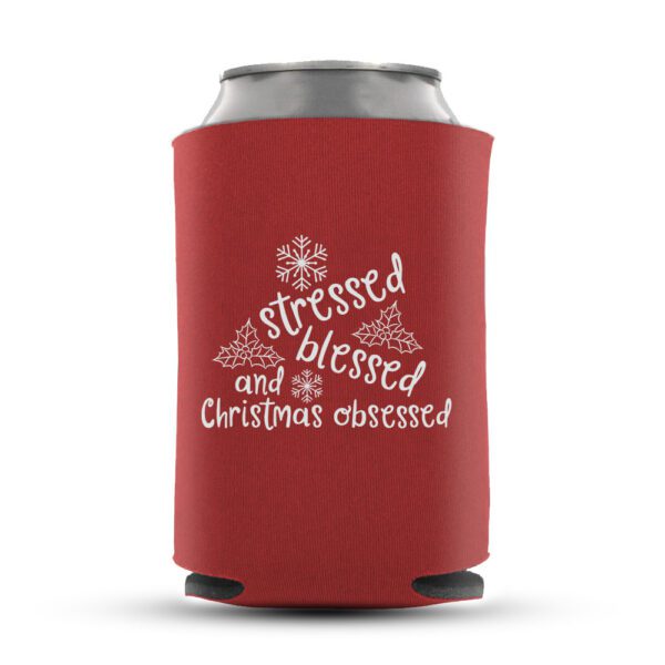 2. New Custom Christmas Koozies - Red