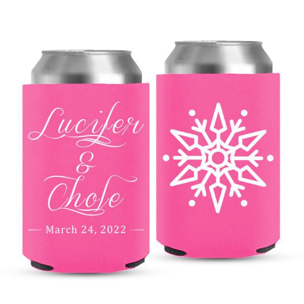 2. Wedding Koozies For Christmas - Pink