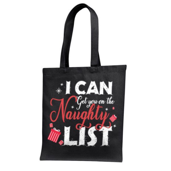 20. Black Custom Tote Bag For Christmas