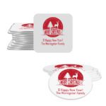 20. Custom Name Christmas Coasters - Featured