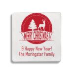 20. Custom Name Christmas Coasters - Square