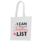 20. White Custom Tote Bag For Christmas