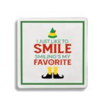 23. Cute Square Full Color Christmas Coaster
