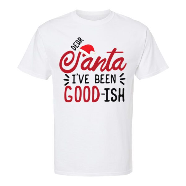 24. Custom Text Christmas T-shirt - White