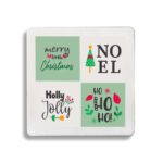 24. Square Merry Christmas Coaster Customized