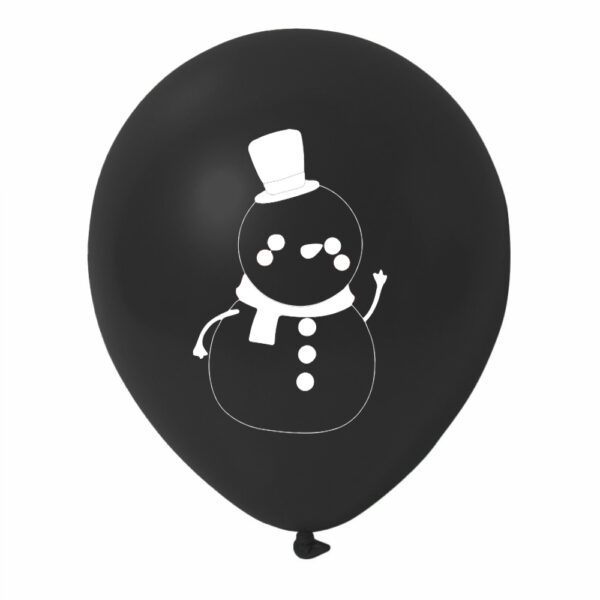 3. Custom Artwork Christmas Balloons - Black