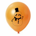 3. Custom Artwork Christmas Balloons - Orange