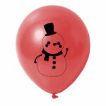 3. Custom Artwork Christmas Balloons - Red