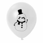 3. Custom Artwork Christmas Balloons - White