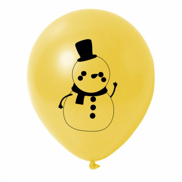 3. Custom Artwork Christmas Balloons - Yellow