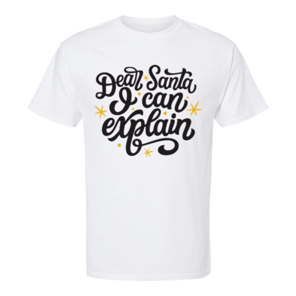 30. White Custom Text Christmas T-shirts