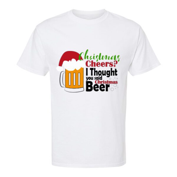 33. White Customized Christmas T-shirts