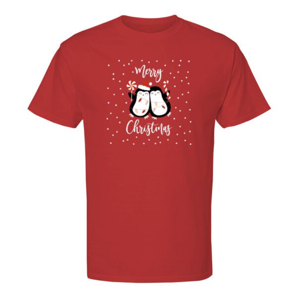 34. Red Cute Unisex Custom Christmas T-shirts