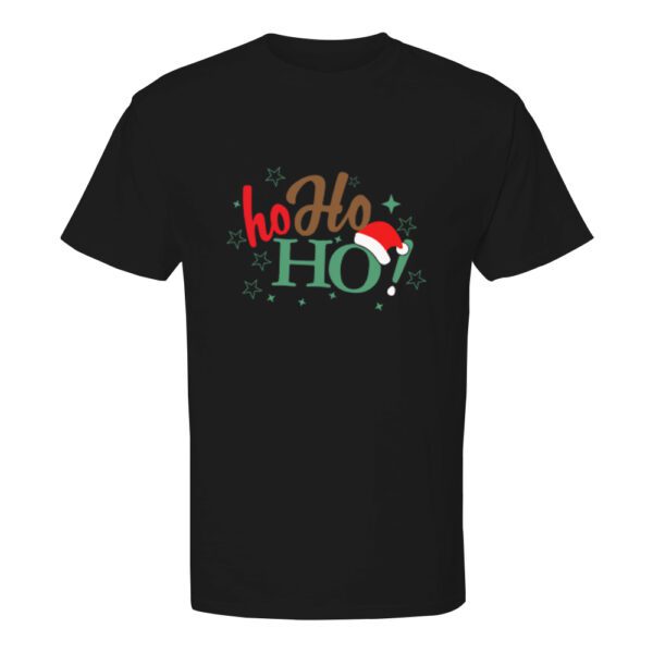 38. Ho Ho Ho Custom Christmas T-shirt - Black