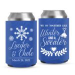 4. Custom Koozies For Wedding - Blue