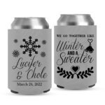 4. Custom Koozies For Wedding - Grey