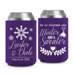 4. Custom Koozies For Wedding - Purple