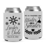4. Custom Koozies For Wedding - White