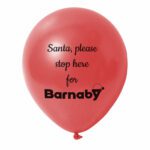 5. Custom Text Christmas Balloons - Red