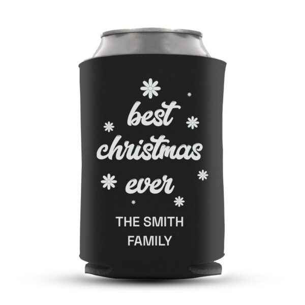 6. Christmas Koozies Invite - Black