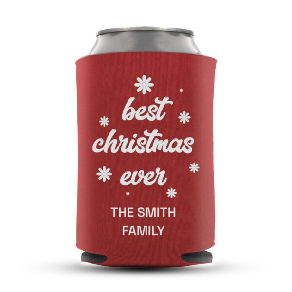 6. Christmas Koozies Invite - Red