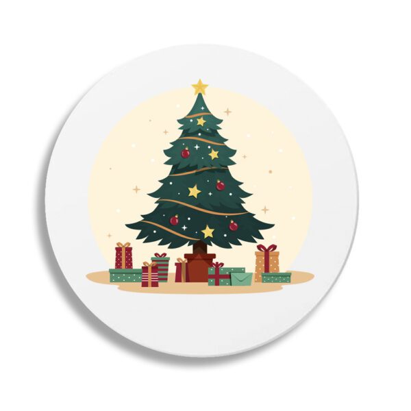 6. Full Color Christmas Coasters - Round