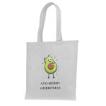 6. Funny Christmas Tote Bags - White