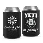 6. Wedding Koozies - Black
