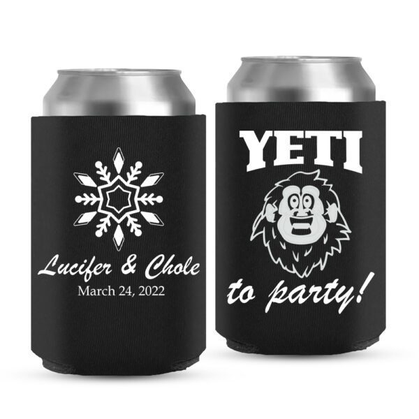 6. Wedding Koozies - Black