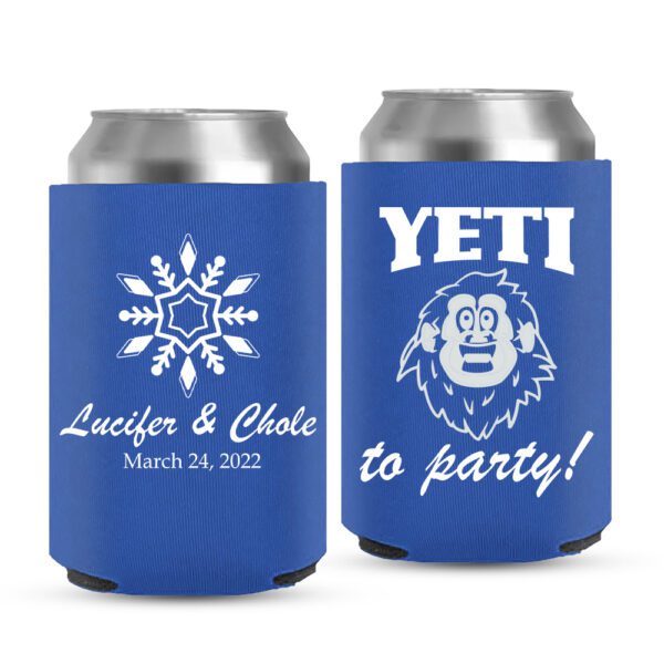 6. Wedding Koozies - Blue