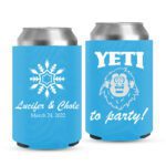 6. Wedding Koozies - Cyan