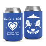 7. Blue - Christmas Wedding Koozies
