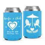 7. Cyan - Christmas Wedding Koozies