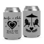 7. Grey - Christmas Wedding Koozies